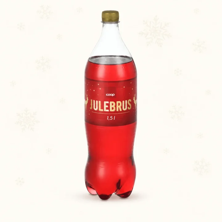 1,5-liters flaske med rød Coop Julebrus